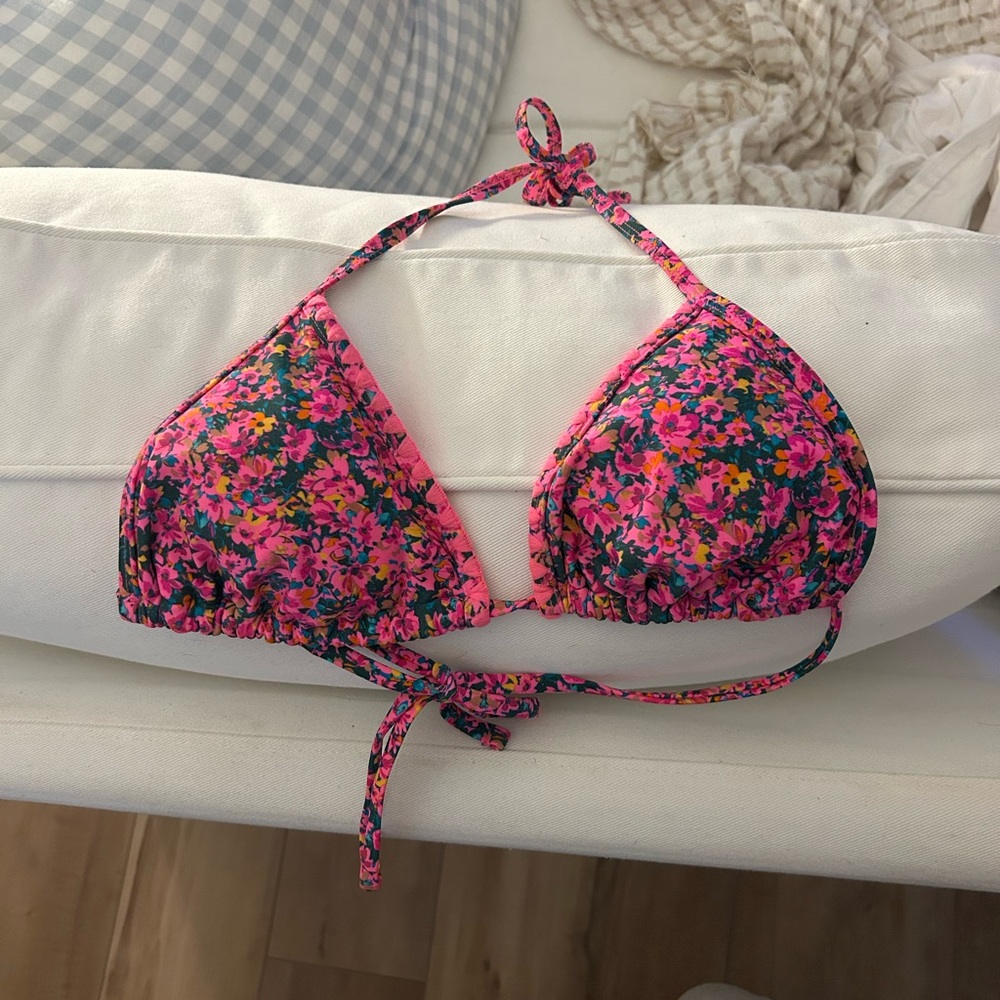 Floral Pink Bikini Top